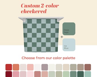 Ikea Trofast Decals, Custom Two-Color Checkered Vinyl, S M L Sizes