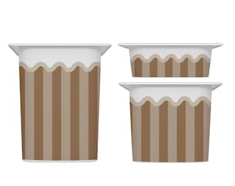 IKEA Trofast Box Stickers | Toffee Collection | Wave Edge Vinyl Decals | 6 Patterns | Caramel Tones Decor | Easy Peel IKEA Hack