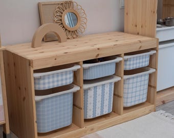IKEA Trofast Sticker, Blue Gingham Vinyl | 6 Sizes, 4 Patterns