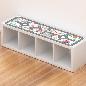 Sticker met wegthema voor Ikea KALLAX - Meubelsticker voor opbergruimte in de speelkamer