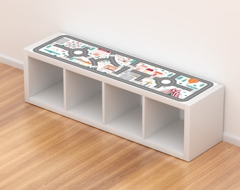 Road themed Sticker for Ikea KALLAX - Furniture decal for Playroom Storage