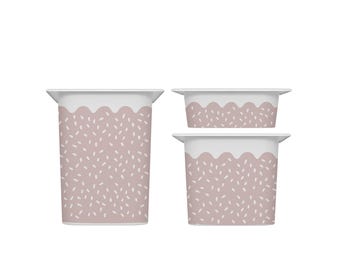 IKEA Trofast Box Stickers | Confetti Rain Collection | Wave Edge Vinyl Decals | 8 Colors | Easy Peel Drawer Decor