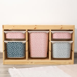 IKEA Trofast Box Stickers | Confetti Dots Vinyl Decals | 12 Colors | Mint Pink Lilac Terracotta | Easy Peel Drawer Decor