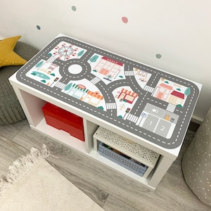 Fun City Road Sticker voor Ikea KALLAX - Transformeer uw speelkamermeubilair - Uniek kamerdecorcadeau voor kinderen