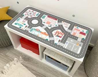 Fun City Road Sticker for Ikea KALLAX - Transform Your Playroom Furniture - Unique Room Decor Gift for Children