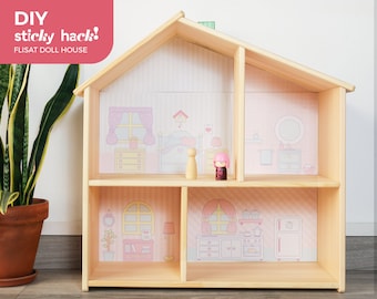 Printable Kawaii Wallpaper Background for Ikea Flisat Doll House - Do it yourself