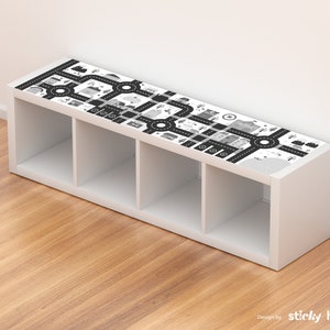 Wegsticker voor Ikea KALLAX City Adventure - Meubelsticker voor speelkamer - Kamerdecoratie