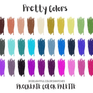 Pretty Colors Procreate Color Palette, Procreate Swatches, iPad Illustration, Procreate Art