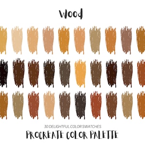 Wood Procreate Color Palette, Procreate Swatches, iPad Illustration, Procreate Art
