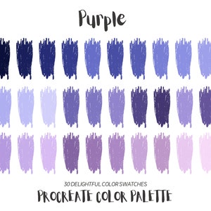 Purple Procreate Color Palette, Procreate Swatches, iPad Illustration, Procreate Art