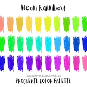 Rainbow Procreate Color Palette, Procreate Swatches, iPad Illustration, Procreate Art