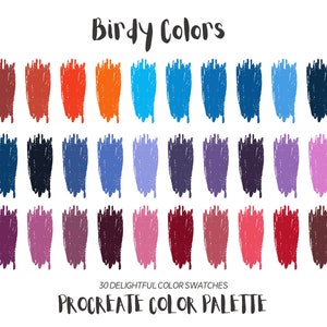 Birdy Colors Procreate Color Palette, Procreate Swatches, iPad Illustration, Procreate Art