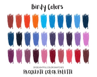Birdy Colors Procreate Color Palette, Procreate Swatches, iPad Illustration, Procreate Art