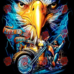 Live to Ride Biker transparent PNG black knock out  design for black shirt  ,  motorcycle transfer, dtf transfer, biker designs