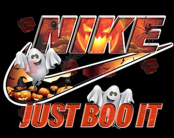 Projekt koszulki „Halloween Just Boo It”, dynia Ghost Spider w formacie PNG (pobieranie cyfrowe)