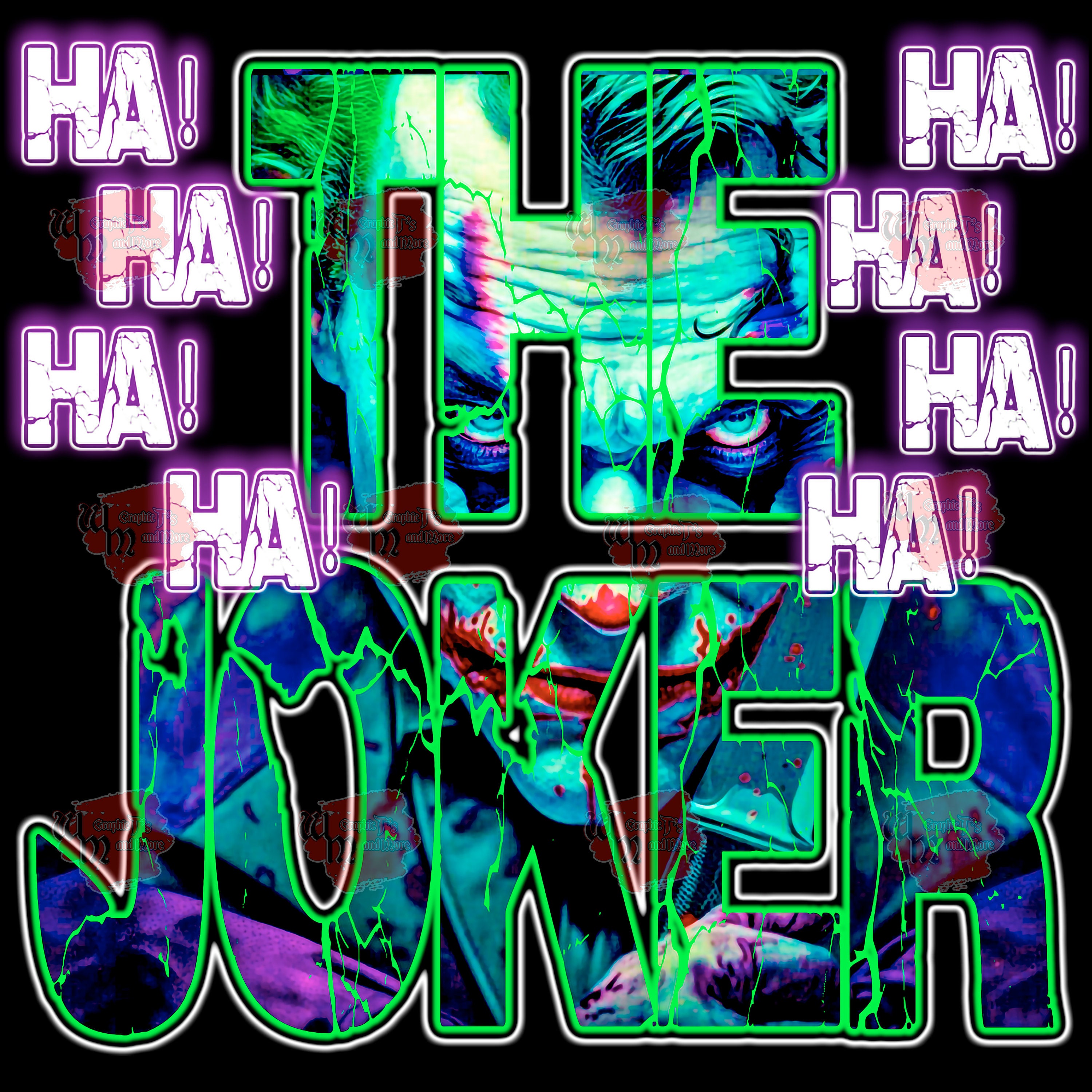 The Joker Letter Design, for Black T Shirt, Comic Design, the Joker