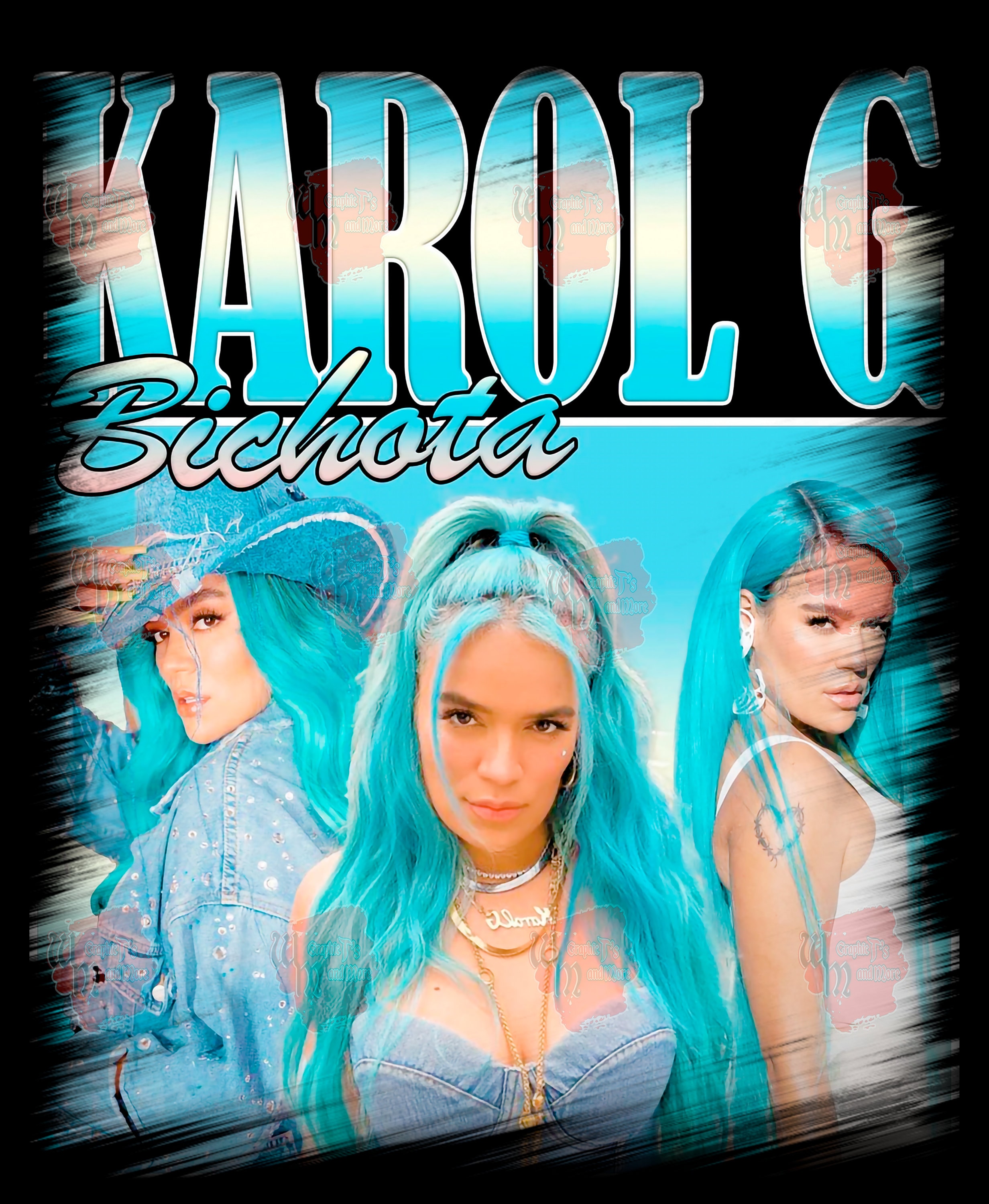 Karol G blue Hair png, KAROL G - S91 PNG, Doll Fans Karol g, Sublimation design, Karol G PNG, manana sera bonito, Karol G Bichota