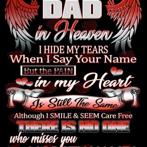 MY DAD in HEAVEN, memorial design, dad memorial, Memorial gift, 2 Png files .