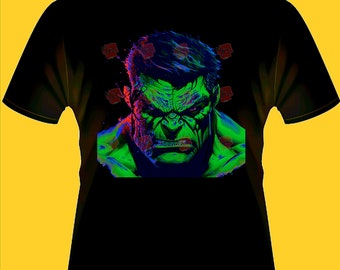 Halftone PNG for black shirt hulk character, avengers, halftone designs,