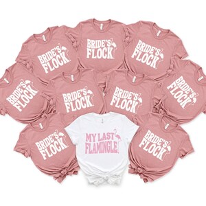 Bachelorette Party Shirts, Final Flamingle, Bride&#39;s Flock, Bach Shirts, Flamingo Bachelorette Party, Bachelorette T Shirt, Mauve Color Shirt