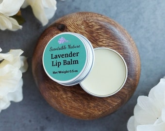 Natural Lavender Lip Balm | Minimalist Lip Balm | Natural Skincare Products | Lip Balm Wedding Favors | Bridal Shower Lip Balm Favors