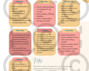 50-Page Self-Care Planner | Printable Wellness Journal | Mental Health & Mindfulness PDF | Instant Download