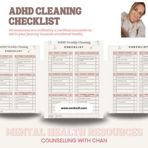 ADHD-vriendelijke schoonmaakchecklist afdrukbaar