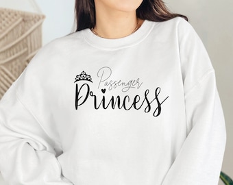 Passagier prinses Sweatshirt cadeau voor vriendin auto meisje Crewneck grappige Womens verjaardag kerstcadeau voor vrouw verloofde cadeau ijskoffie