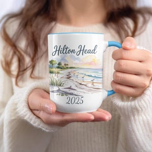 Tazza Hilton Head, tazza da spiaggia, tazza da vacanza, tazza da matrimonio, tazza da luna di miele, tazza da vacanza in famiglia, tazza personalizzabile, Hilton Head 2025