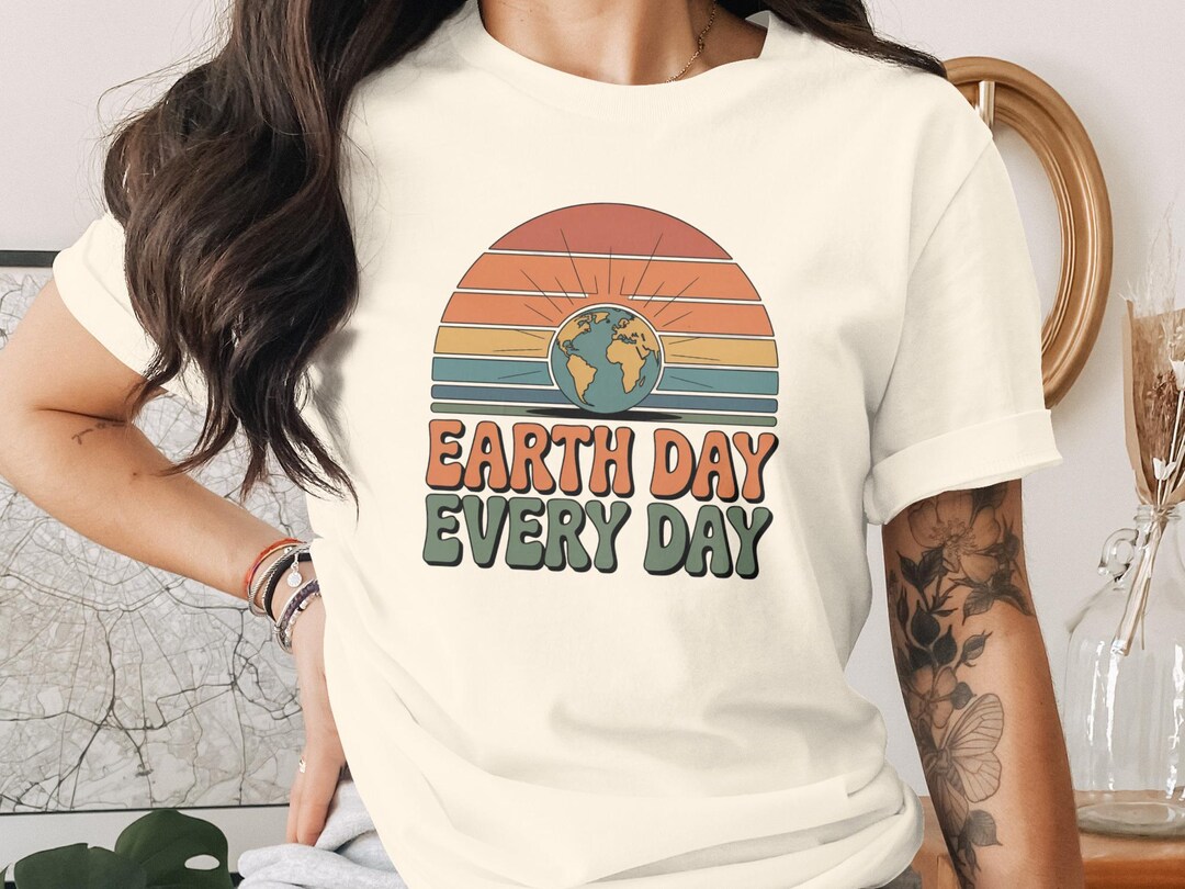 Earth Day Every Day T-shirt, Retro Earth Design, Planet Tee, Save Earth ...