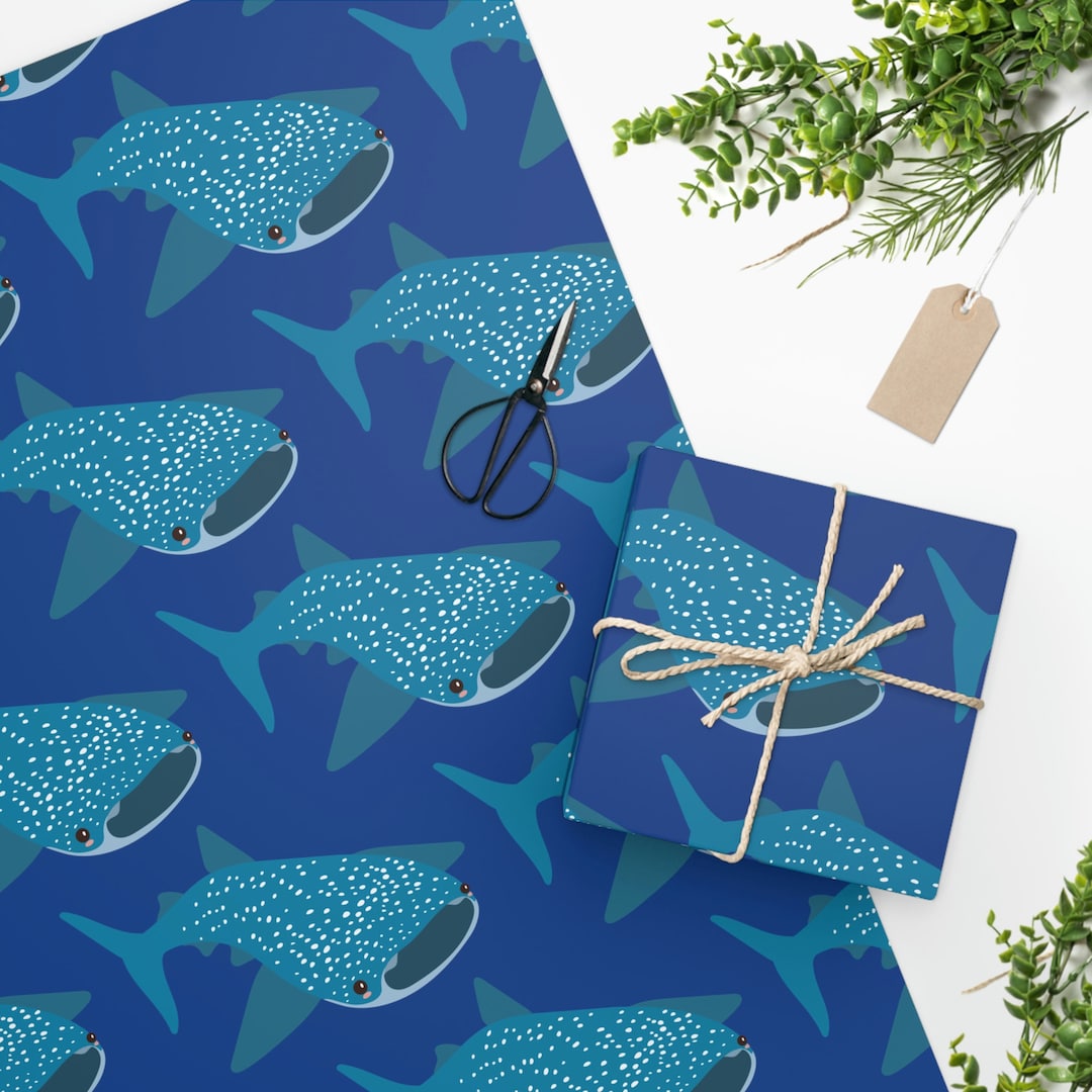 Whale Shark Wrapping Paper Roll Present Wrapping Kids Wrap Birthday ...