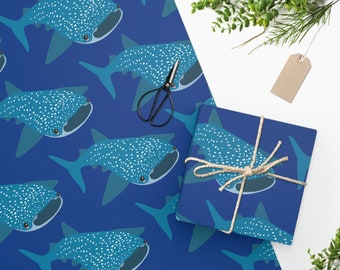 Whale Shark Wrapping Paper Roll present wrapping kids wrap birthday present gift wrap sheet children's wrap wrapping paper Christmas baby