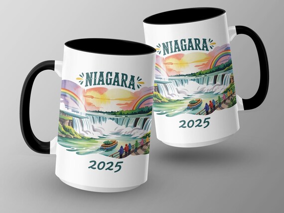 ナイアガラの滝マグカップ、2025年の旅行のお土産、ハネムーンギフト