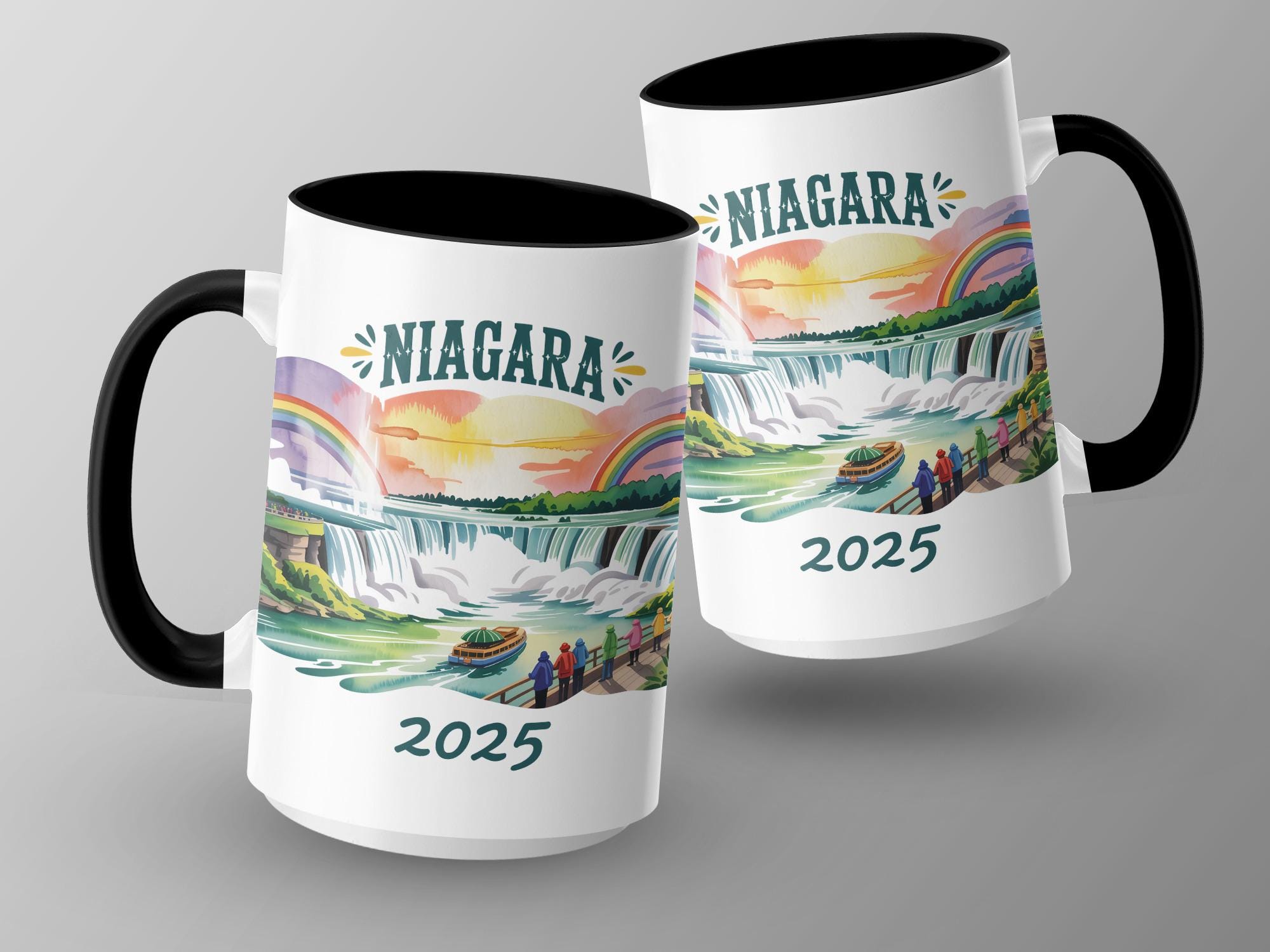 ナイアガラの滝マグカップ、2025年の旅行のお土産、ハネムーンギフト