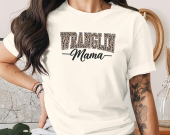 Western Country Rodeo Wranglin Funny Bull Skull Mama T-Shirt