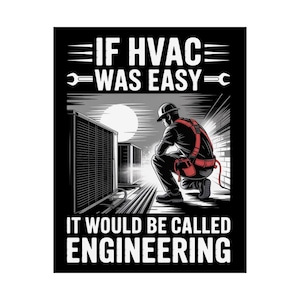 HVAC Posters, Funny Engineering , Skilled Tradesman , If HVAC was Easy, Gift for Technician, Air Conditioning Repair, Posters