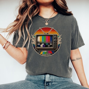Retro TV Test Pattern No Signal Color Bars Tee