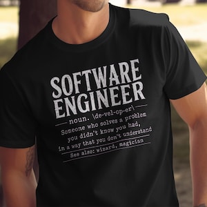Funny Programmer Software Engineer Coder Computer Developer Programming Definition T-Shirt
