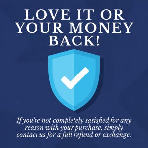 Love it or your money back guarantee, with refund or exchange offer.