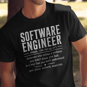 Grappig T-shirt voor programmeur, software engineer, coder, computerontwikkelaar, programmeerdefinitie