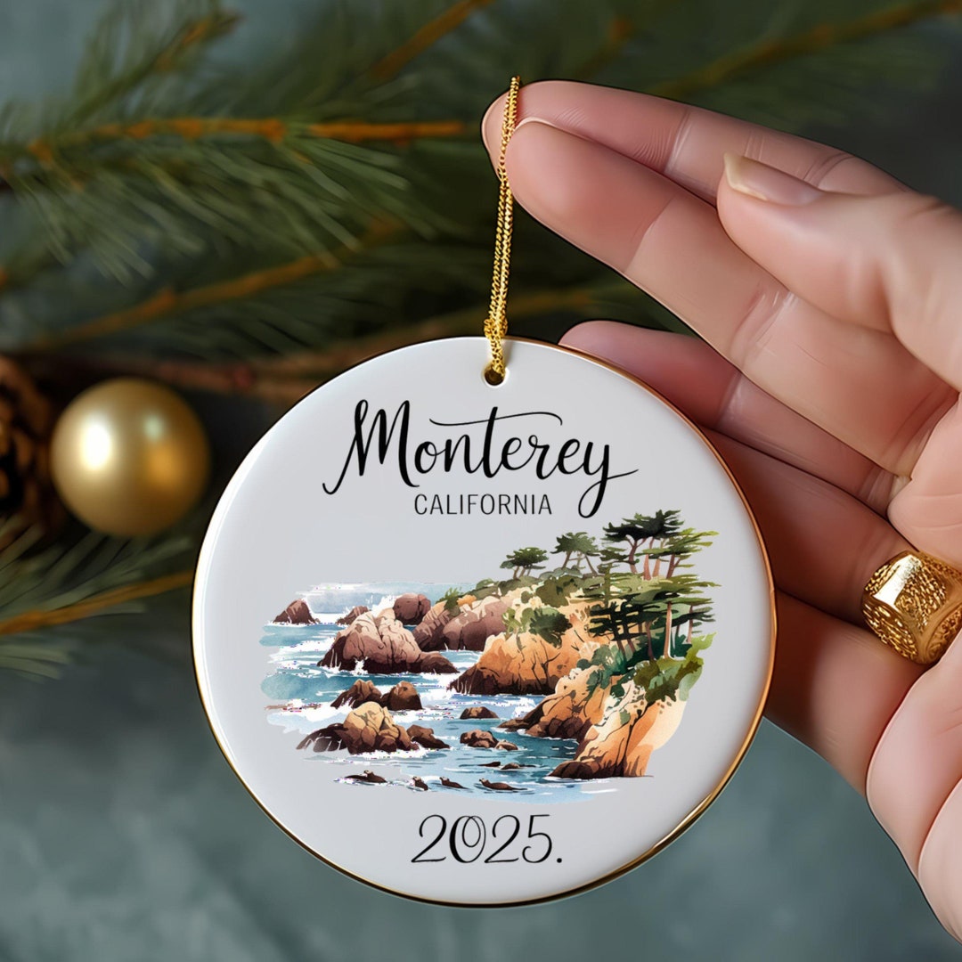 Monterey California Ornament 2025 Family Vacation Keepsake, Beach ...