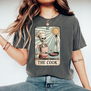 Le cuisinier, t-shirts, sweat-shirts, sweats à capuche, oeuvres d'art de chef squelette, vêtements uniques, design culinaire amusant, cadeau pour chefs cuisiniers, amateurs de cuisine
