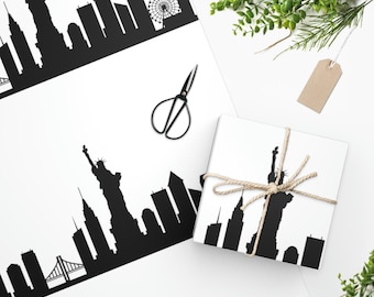 NYC Wrapping Paper I gift wrap birthday christmas wrapping paper rolls baby shower kids birthday ideas cute gift wrap new york city skyline