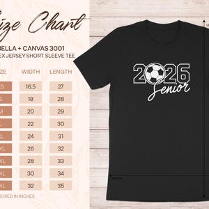 2026 Senior Soccer T-Shirt, Graduation Gift for Soccer Player, Soccer Theme Graduation Tee, Class of 2026 Soccer Shirt