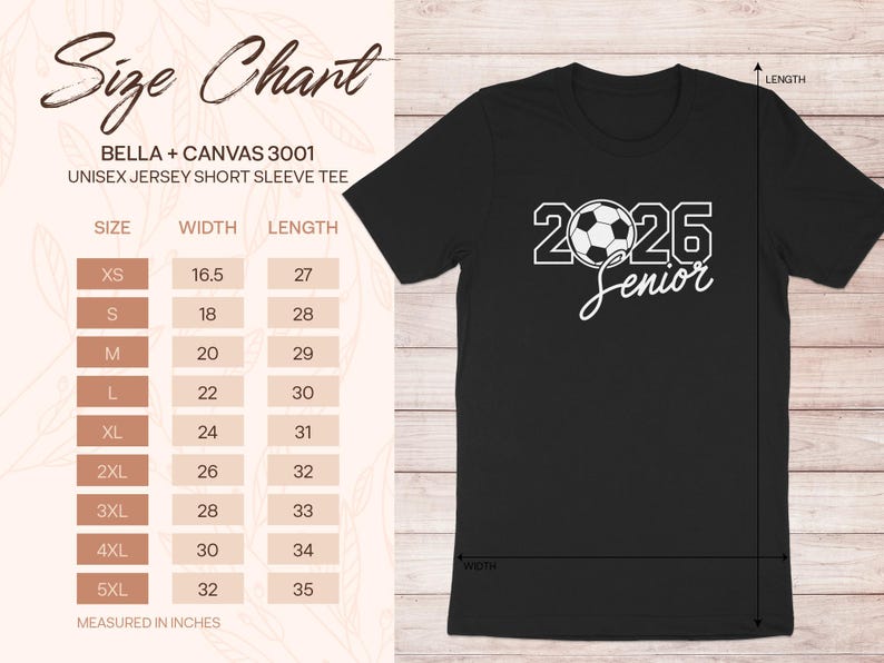2026 Senior Soccer T-Shirt, Graduation Gift for Soccer Player, Soccer Theme Graduation Tee, Class of 2026 Soccer Shirt
