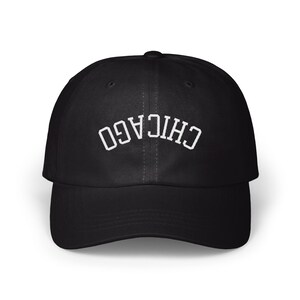 Upside Down Chicago Hat, Embroidery Design, Inverted Text, City Pride, Novelty Hat