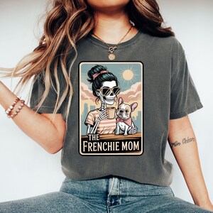 T-shirts, sweat-shirts et sweats à capuche pour carte de tarot Frenchie Mom, cadeau pour amoureux des chiens, vêtements d'illustration de squelette de maman d'animal de compagnie, cadeau drôle de propriétaire de chien