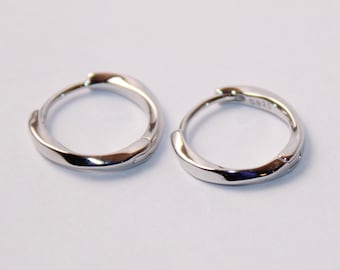 Cut Off Early Sterling Silver Mobius Earrings