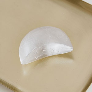 Selenite Half Moon Healing Stone