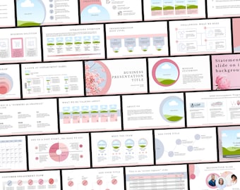 35-Slide Blush Pink Presentation Template | Minimal, Modern Slides for Strategy, Webinar, Town Hall | Canva, PowerPoint & Google Slides